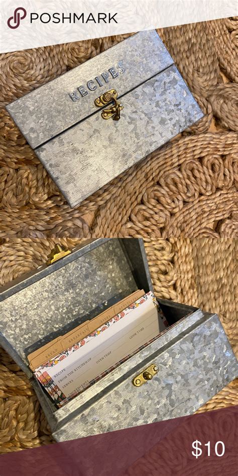 hearth and hand metal recipe box|hearth and hand magnolia.